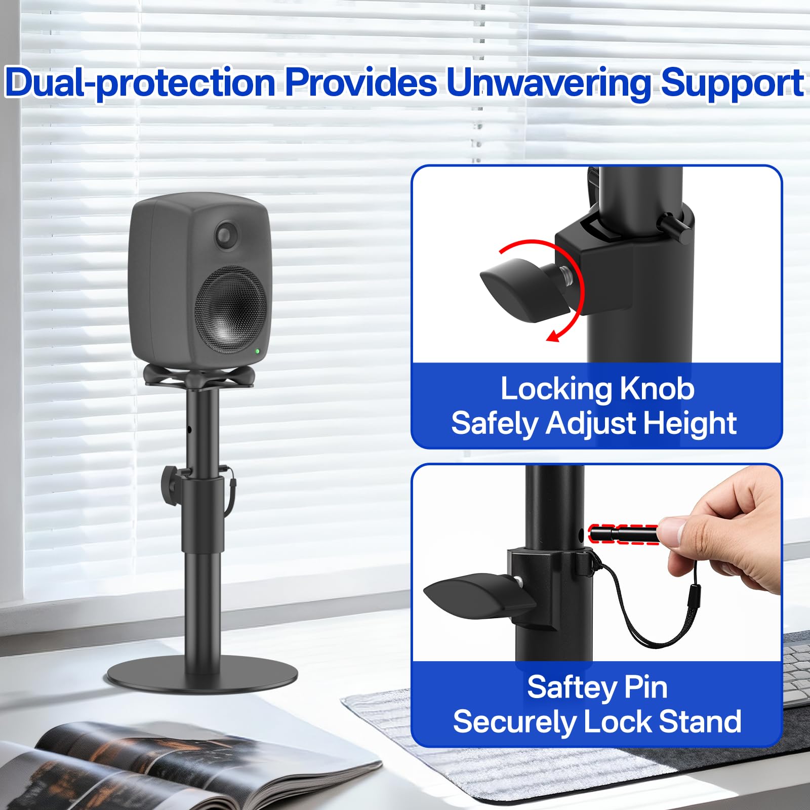 Amazon | Genelec G3/8030C/8330A用高さ調節可能なデスクトップ