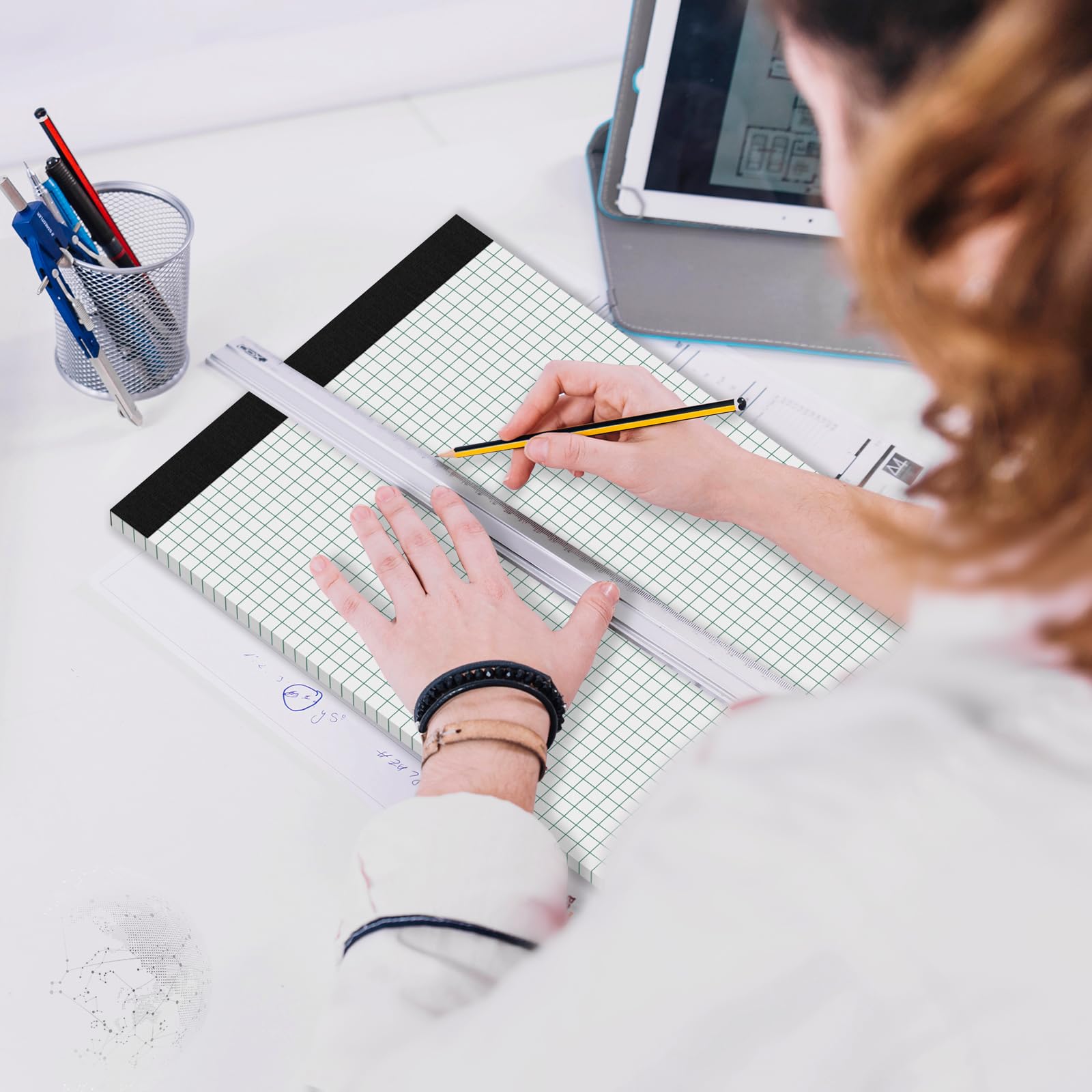 Graph Paper Pads 8.5 X 11 Grid Paper Notebook 2 Pack White 2x2