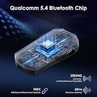 Vista 2 de JX01 Auriculares de Motocicleta Bluetooth con V5.4, Casco de Motocicleta Bluetooth de 8 Vías con Audio aptX HD, Control de Aplicación