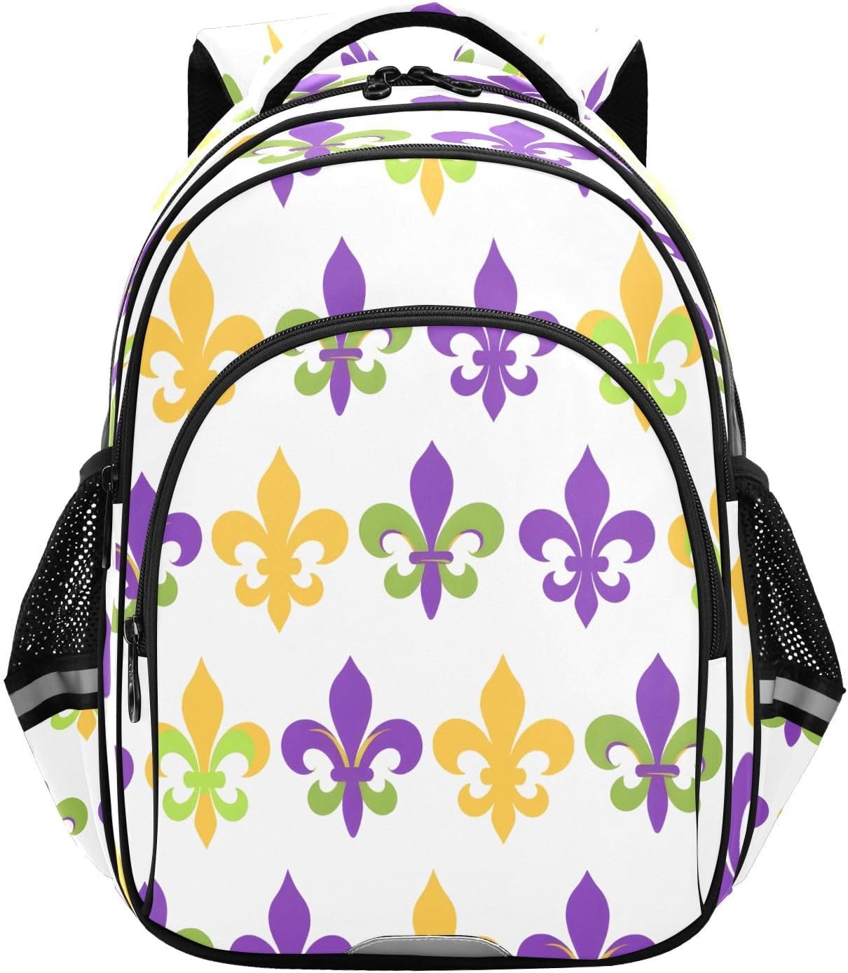 ALAZA Fleur-de-lis Black Pattern Large Backpacks Travel