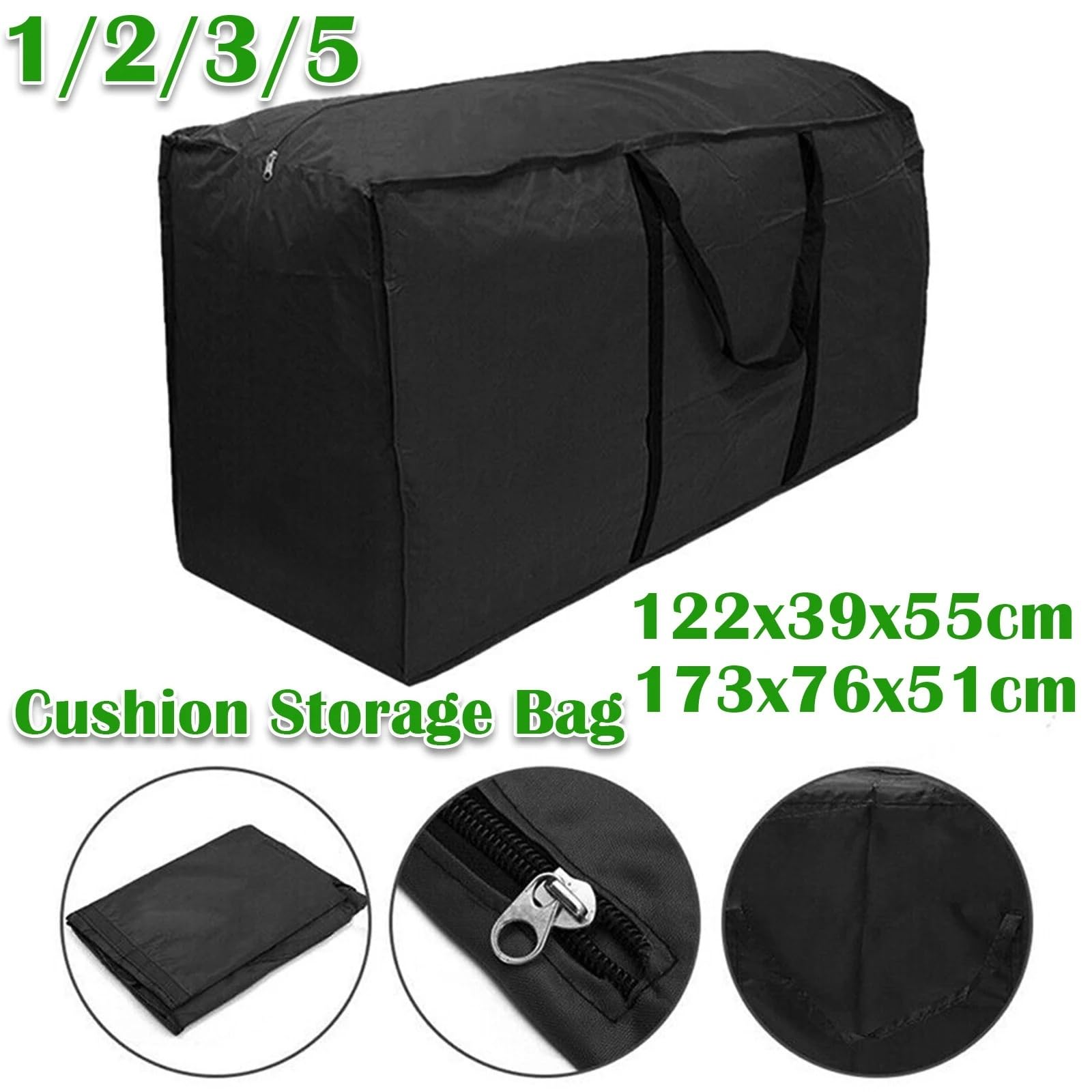 Borsa Portaoggetti Di Grande Capacità Custodia Protettiva For Mobili Da Giardino For Cuscino Impermeabile Organizzatore For Albero Natale Per Cuscini(1Pcs,173x76x51cm)