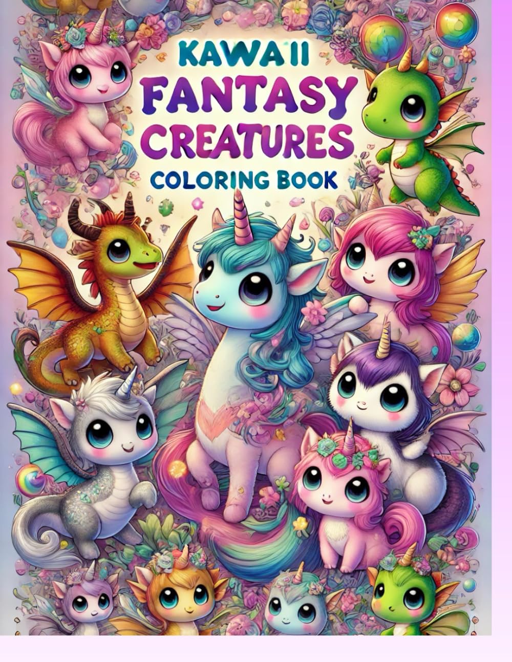 Kawaids Fantasy Creatures: A Cute Kawaii Fantasy Creatures Coloring Book for Kids Ages 3–8