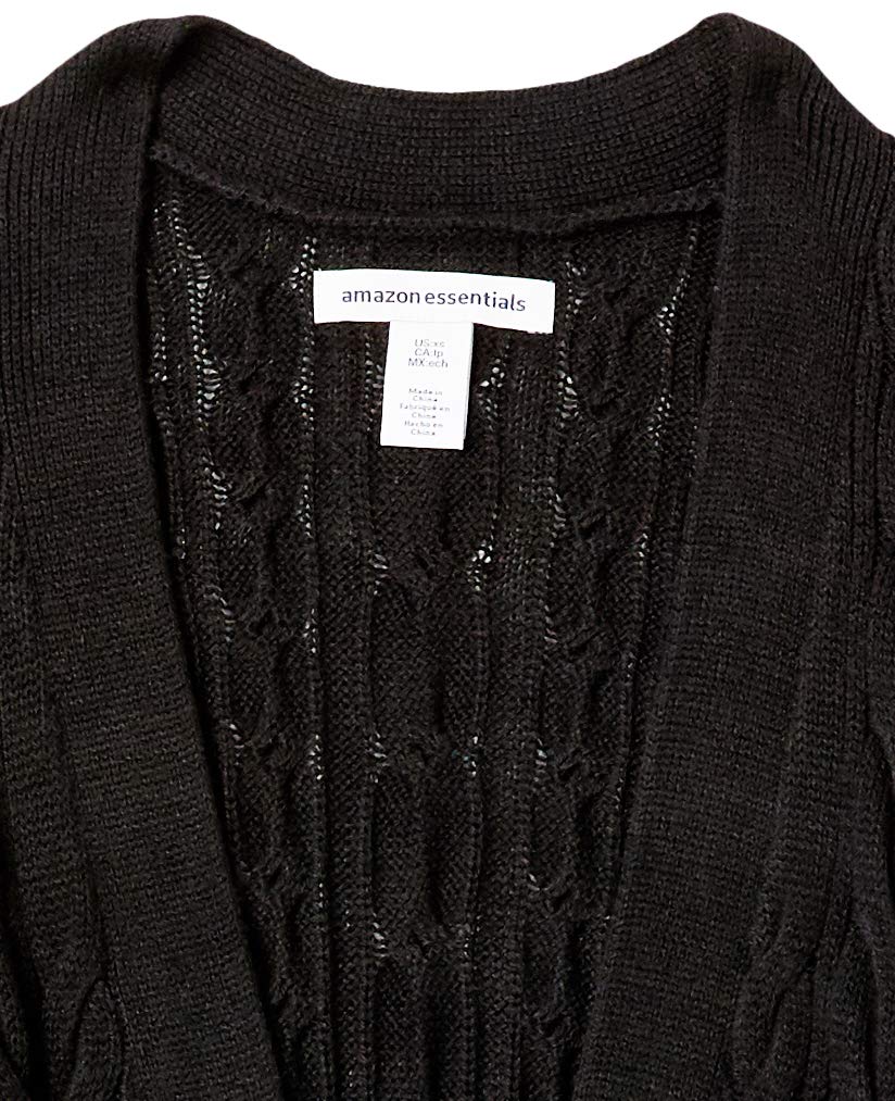 Amazon Essentials Donna Maglione Cardigan Lungo Aperto sul Davanti con Cintura Morbida