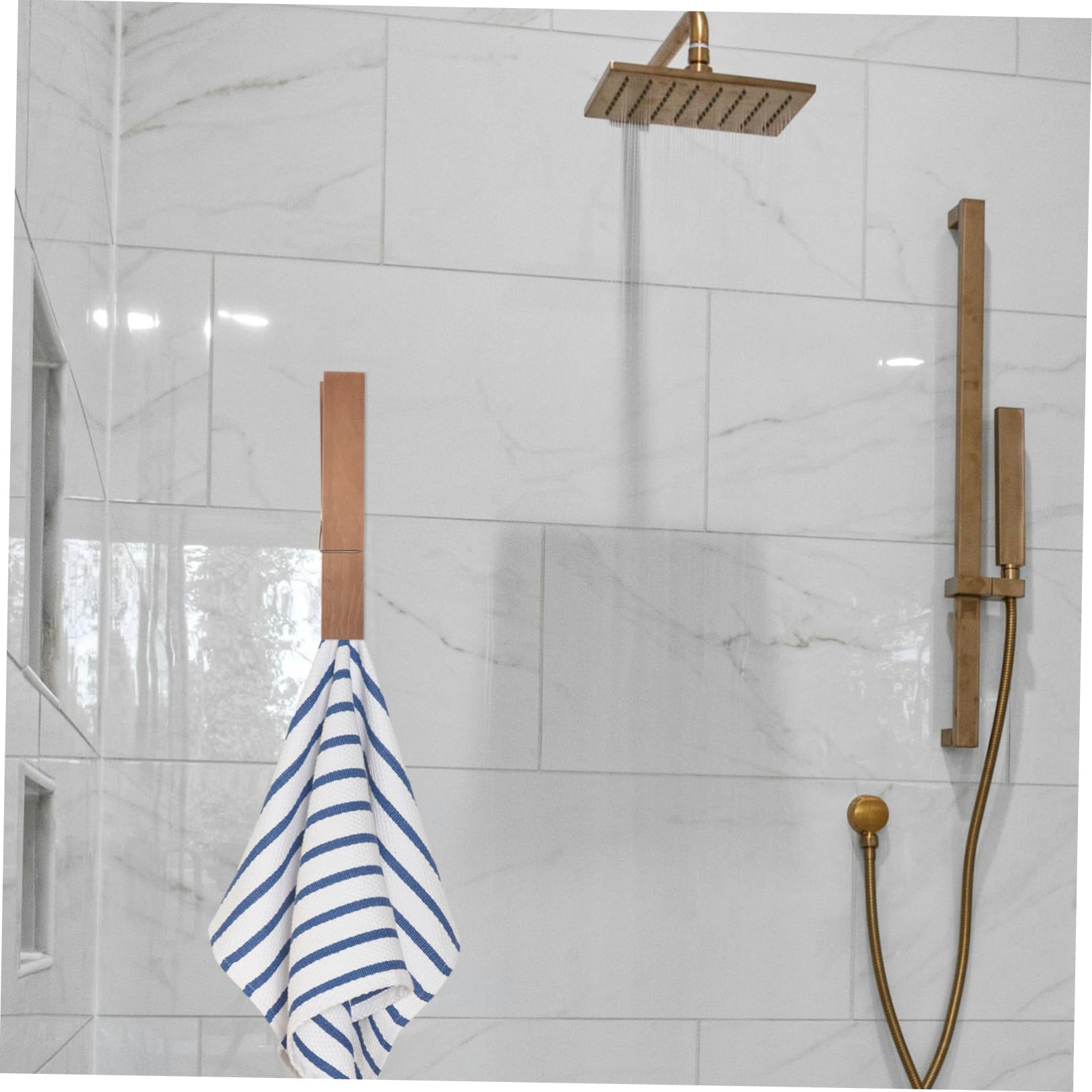 TOPBATHY 5 Mollette Giganti Per Il Bagno Resistenti Mollette in Legno Per Asciugamani