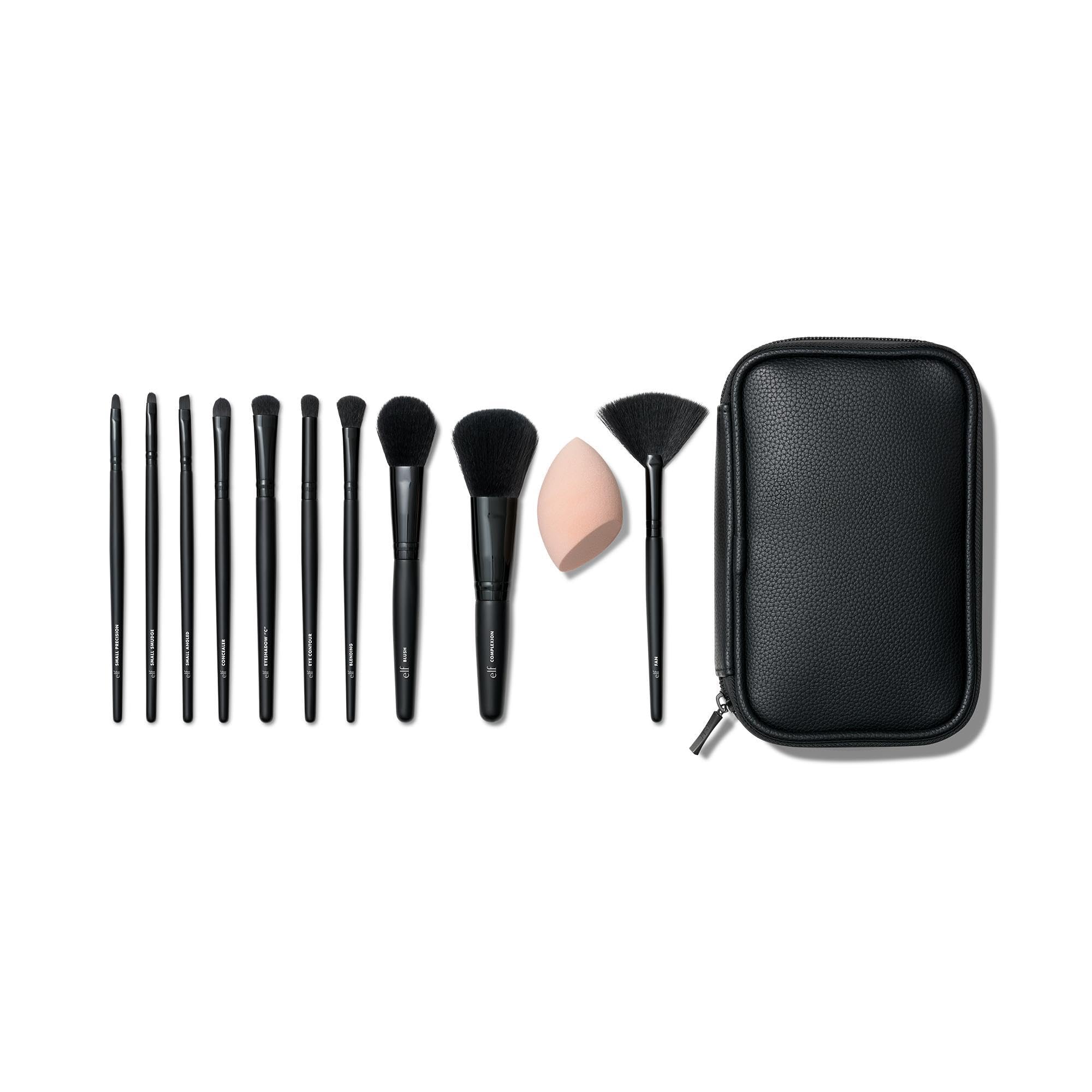 e.l.f. Makeup Brush Set Full Face & Eye 11-Piece, vegan & cruelty-free