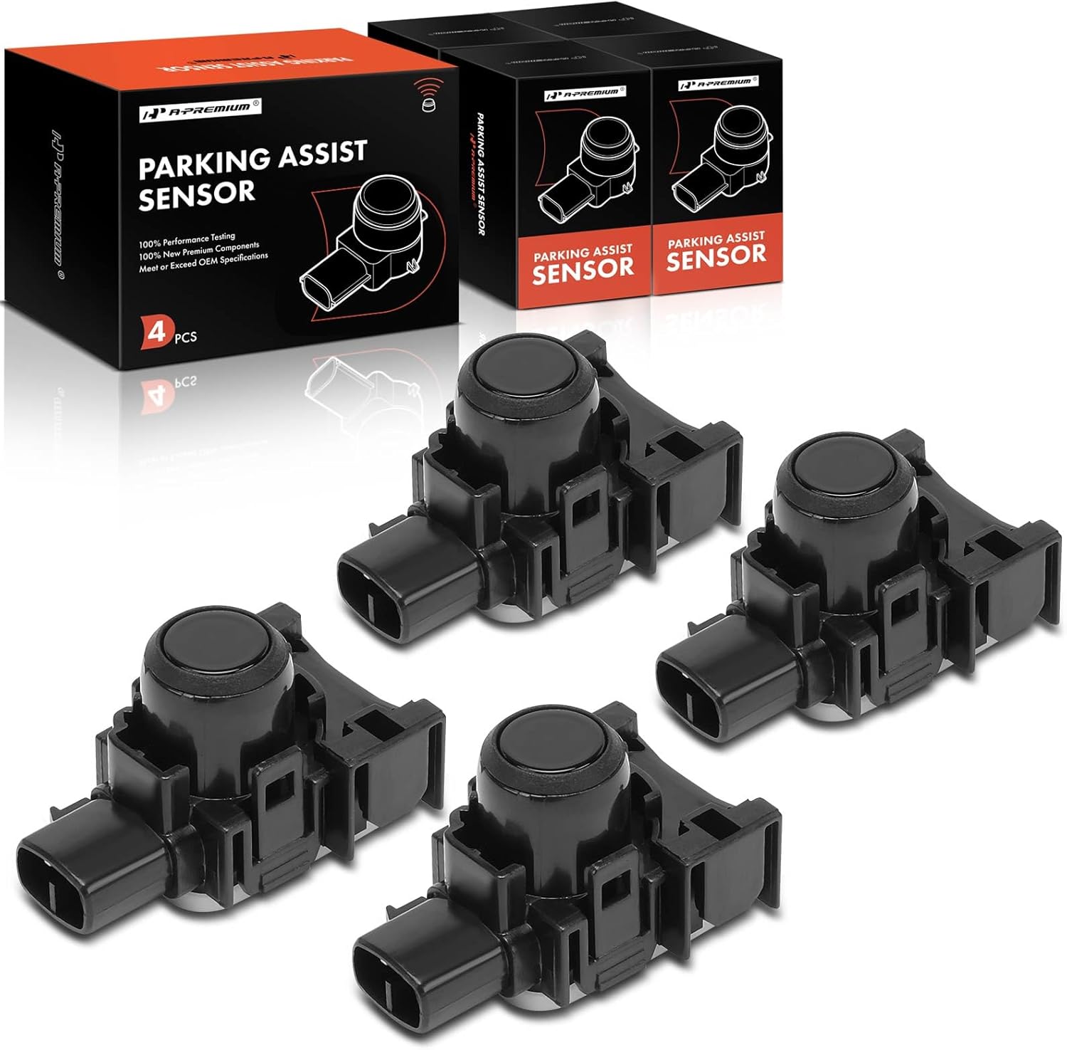 A-Premium 4-PC Reverse Backup Parking Assist Sensor Compatible with Select Toyota & Lexus Models - 4Runner 2013-2016, IS250 2010-2015, IS350 2010-2015, IS F 2011-2014, Replace# 8934164010