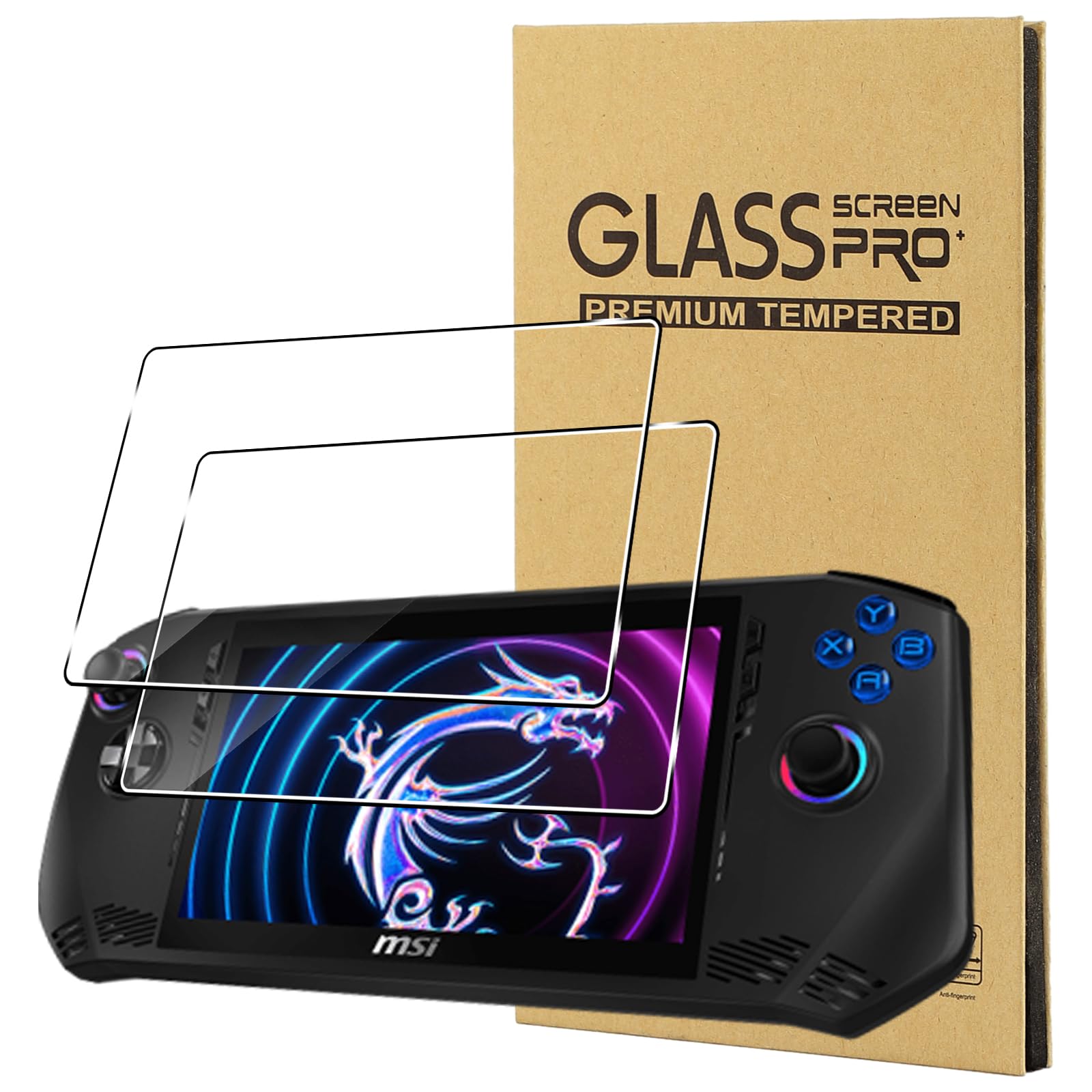 Film Verre Trempé MSI Claw, Protection Écran 2 Pièces, Dureté 9H, Anti Rayures, Ultra HD