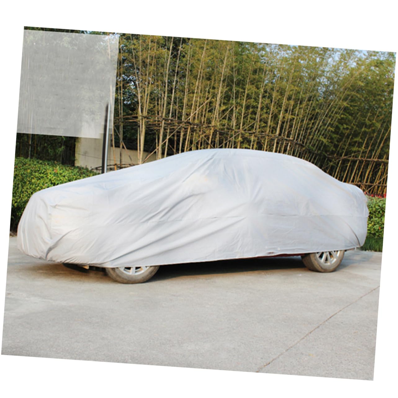 VINTORKY Waterproof Car Cover Universal Fit Silver Dustproof and Sunscreen Protection — view 5