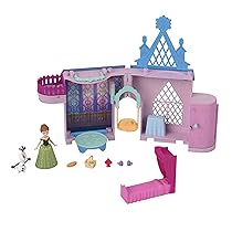 Mattel Disney Frozen – Castello di Anna ad Arendelle, set componibile ispirato al film con mini bambola, personaggio Olaf e 7 accessori inclusi, giocattolo per bambini, 3+ anni, nuova variante, JDP65
