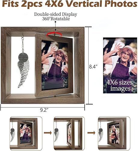 Vista 10 de Besoamo Marco de fotos conmemorativo de 4 x 6 pulgadas, regalos de condolencias por pérdida de un ser querido, regalo conmemorativo por pérdida