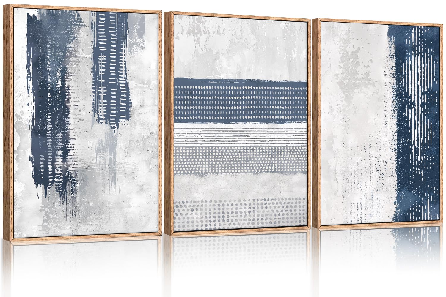 Vintage Watercolor Wildflower Wall Art - 3 Piece Set -14