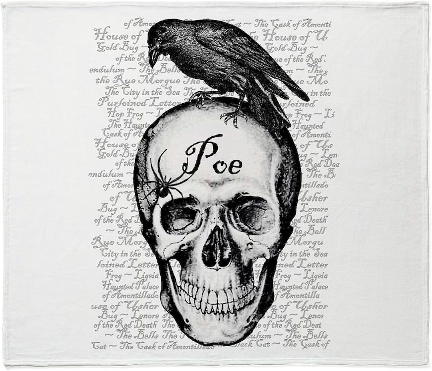 CafePress Raven Poe Throw Blanket Super Soft Fleece Plush Throw Blanket, 60"x50"