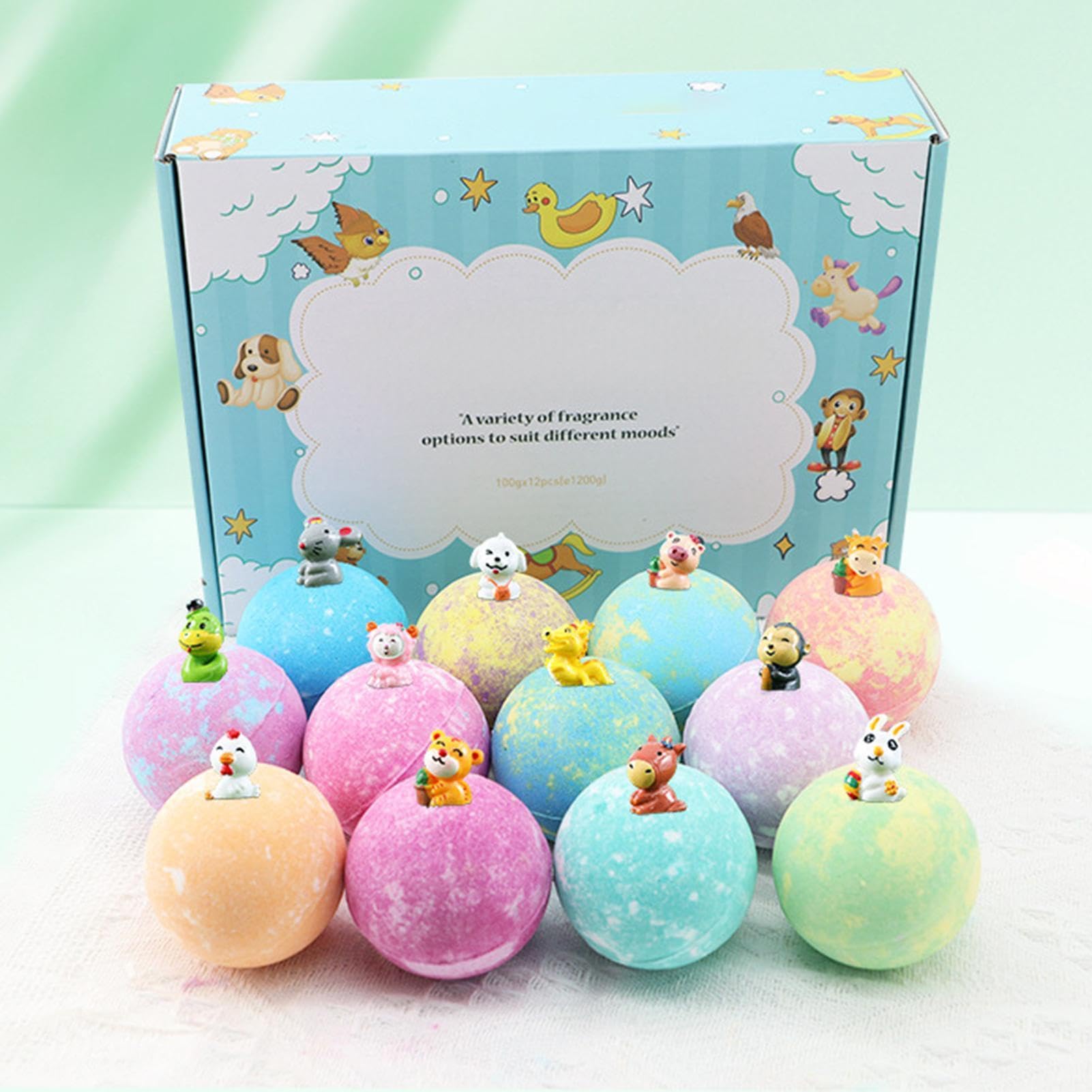 Billes de Bain pour avec Jouet Set de 12 – Thème Animalier – Produits de