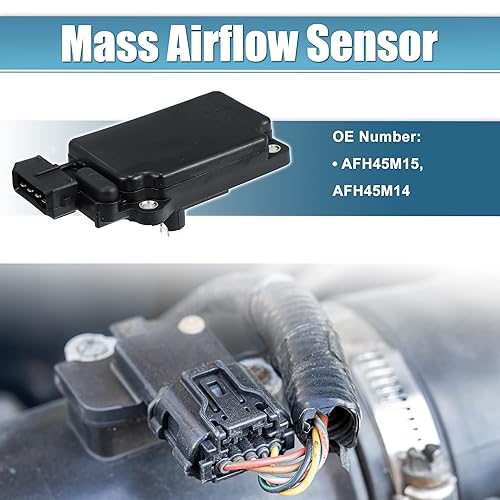 Miniatura 2 de X AUTOHAUX AFH45M14 Medidor de sensor de flujo de aire masivo MAF para Nissan D21 1986 1987 1988 1989 para Nissan Pathfinder 1987 1988 1989