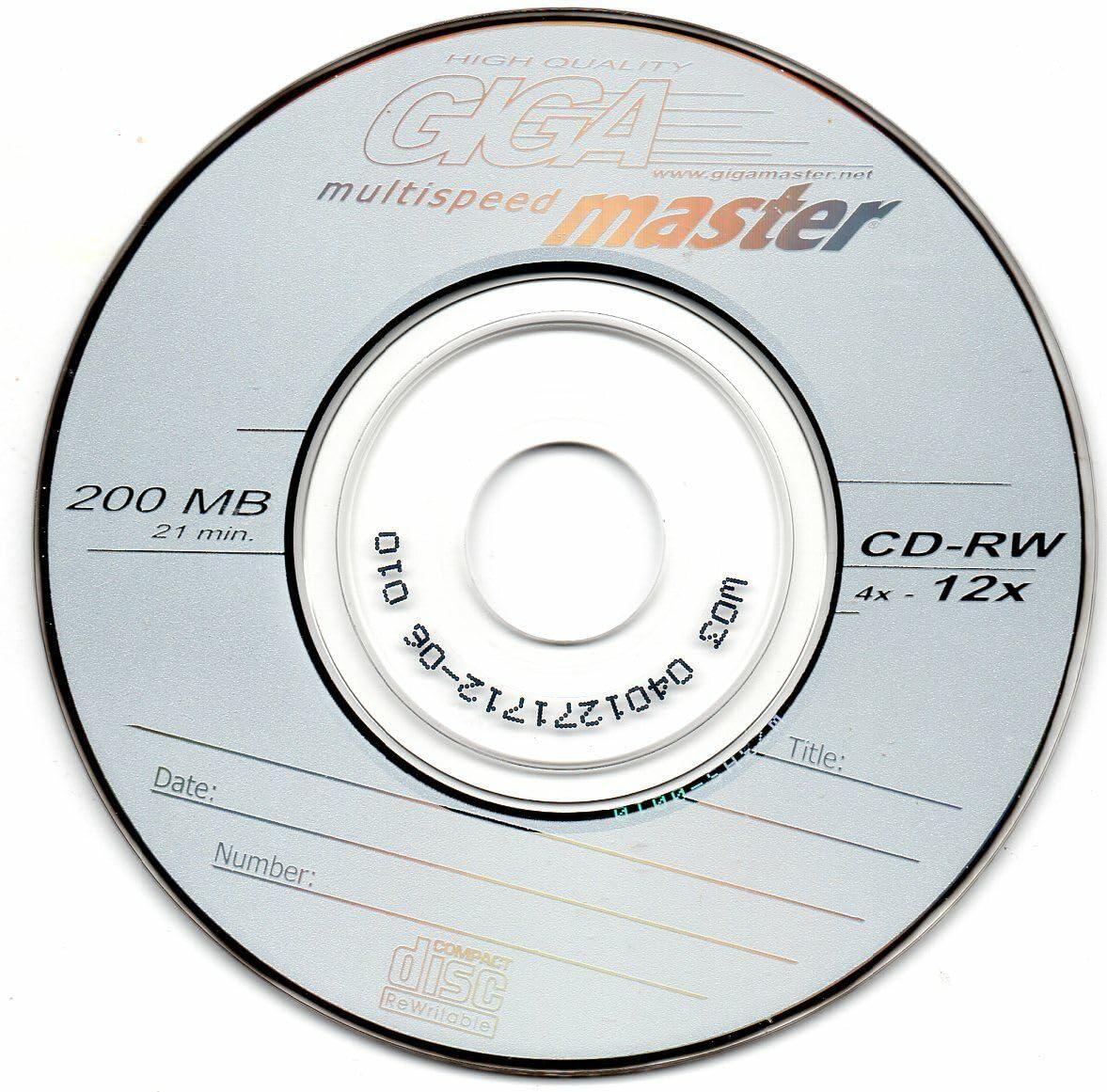 Gigamaster CD-RW 8 cm 210 MB Lotto 10 Pz in Custodia Morbida