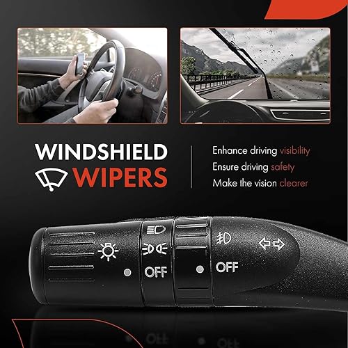 Miniatura 5 de A-Premium Interruptor de señal de giro, interruptor multifunción de palanca de luz de estacionamiento antiniebla para faros delanteros, compatible