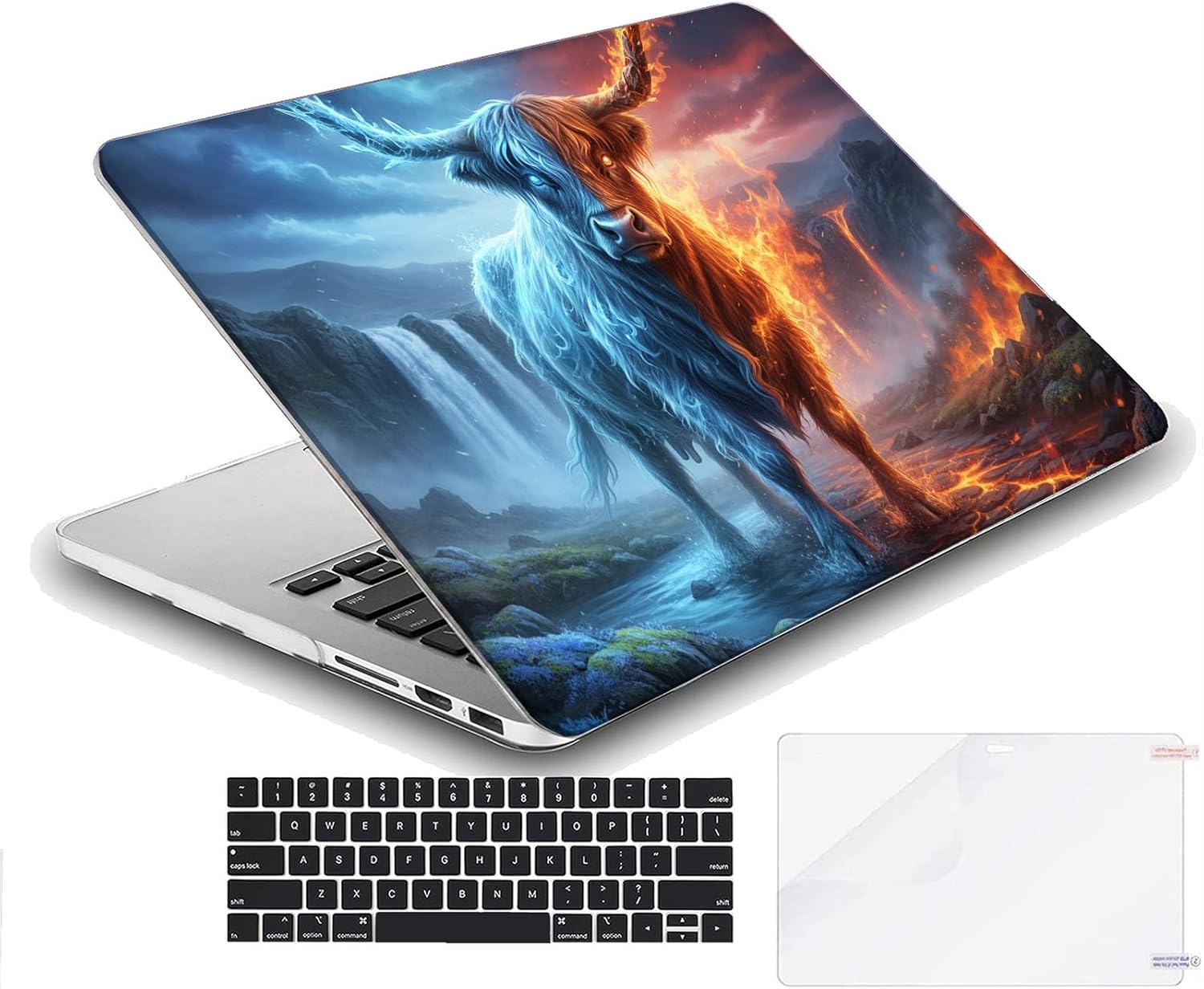 Compatible with MacBook Neo 13-inch, Hard Shell Case with Keyboard Cover and Screen Protector (A3404 A18 Pro chip, 2026 Release) - Highland Cow MC21523