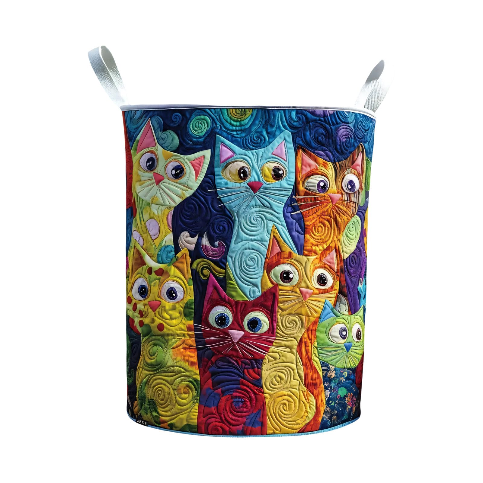Spacious Quilted Laundry Hamper with Strong Handles Storage Bin for Home and Nursery Organization Large Capacity Laundry Bag