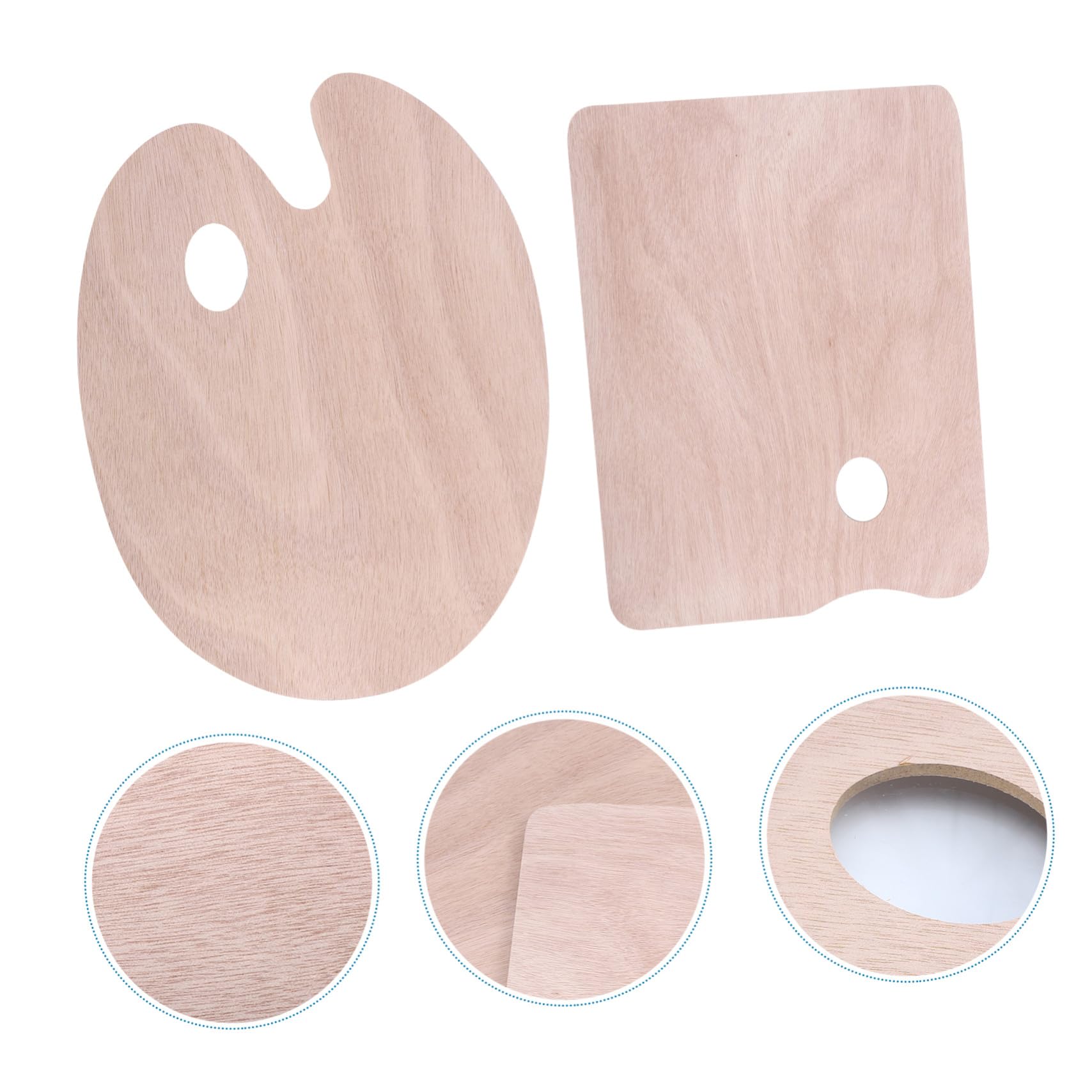 PLAFOPE 2 Pièces Palette de Peinture pour Artistes Plateaux à Pigments Ovales et Carrés Légère Réutilisable et Facile à Nettoyer pour Mélange de Couleurs