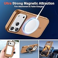 Vista 558 de SUPFINE Funda magnética para iPhone 11 (compatible con MagSafe) (protección contra caídas de grado militar), translúcida mate a prueba de golpes
