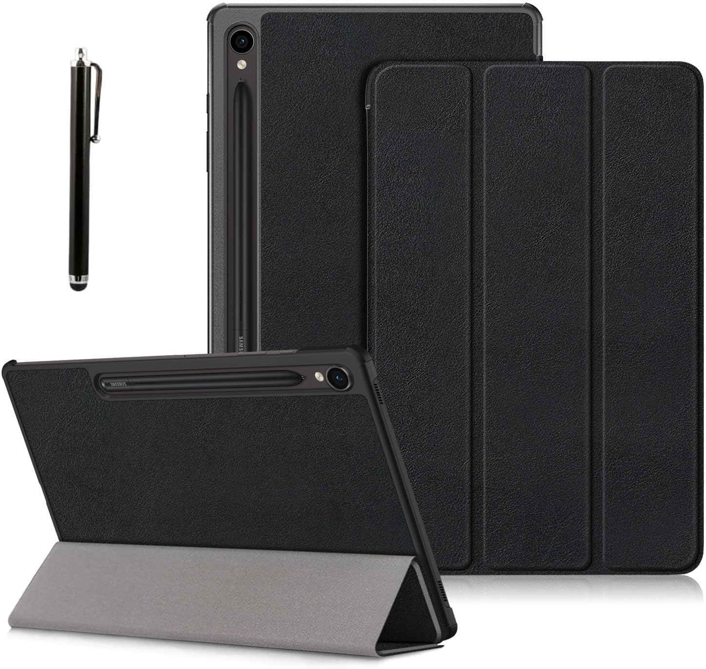 M.G.R.J® Smart Trifold Hard Shell Flip Case Cover for Samsung Galaxy Tab S9 / S9 FE 11" Inch (SM-X710/X716B/X718U/X510) (2023 Rel.) (Auto Sleep/Wake|Magnetic Closure|Stylus Pen) (Black) (B0CPVDG2B6) Amazon Price History, Amazon Price Tracker