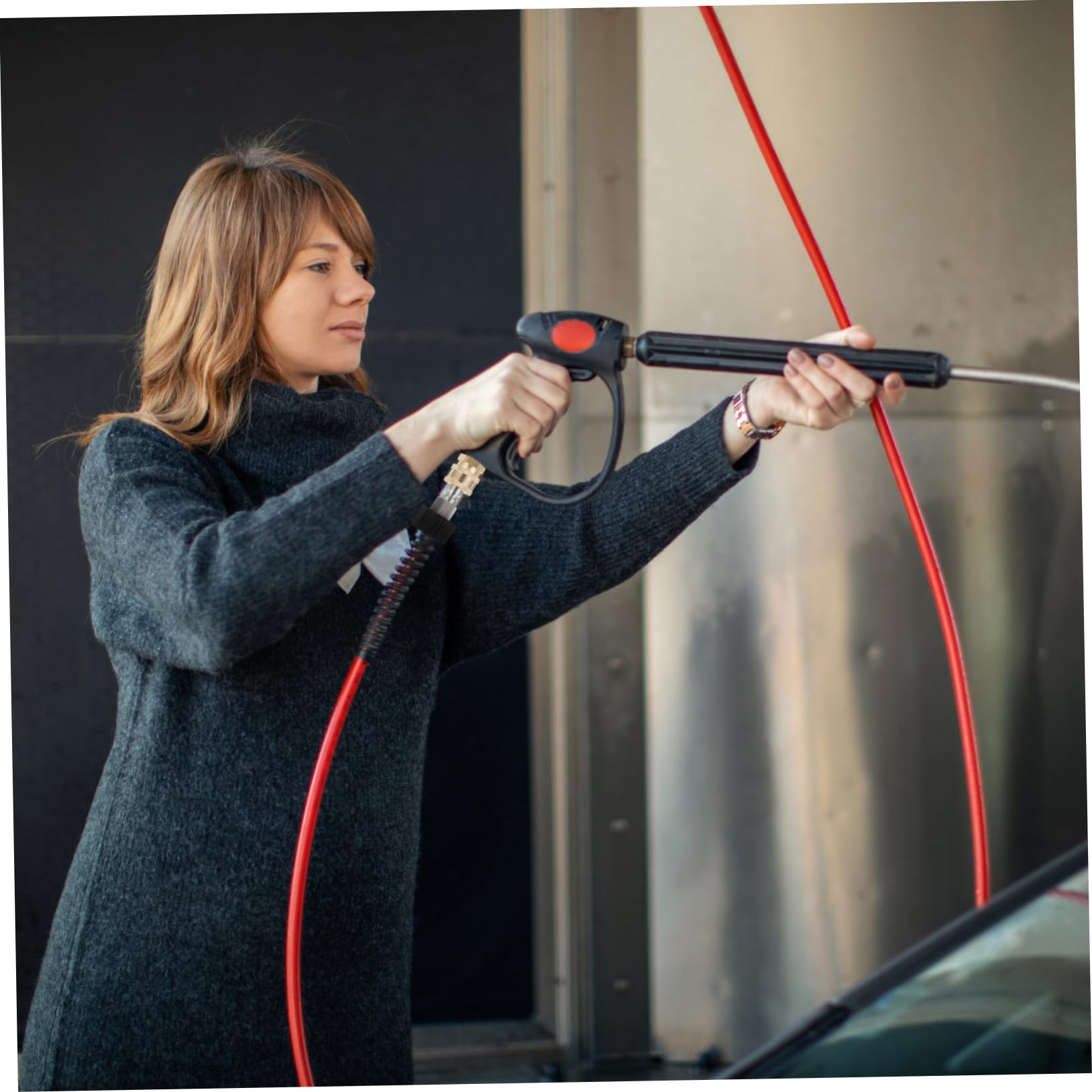 Abaodam 5 Juegos Adaptador arandela Alto Masculino Varita mágica enchufar conectar Consejos Fuerza guarniciones Conectores Manguera Jardin Accesorios de Limpieza para Coche latón Golden