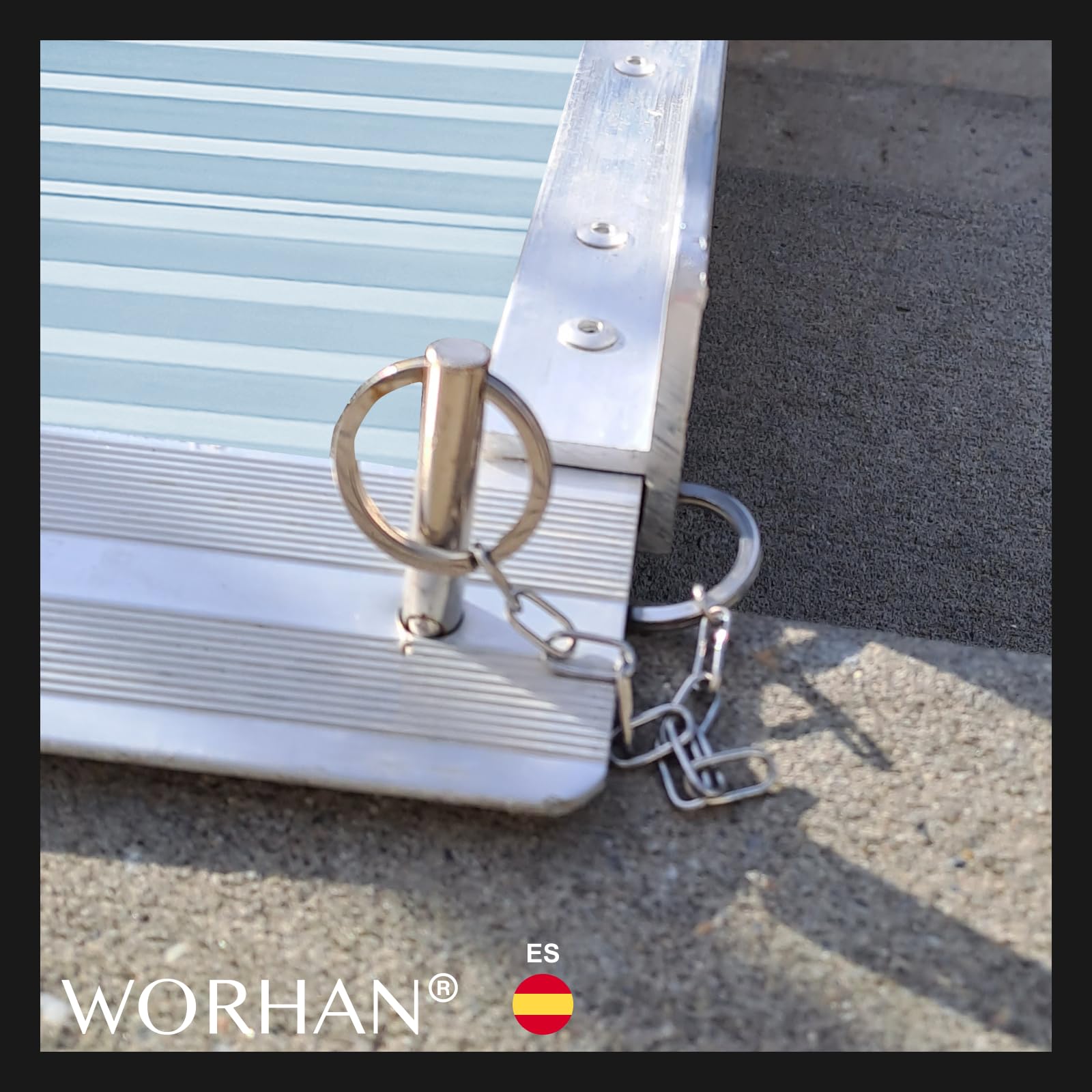 Rampa Plegable Carga Silla de Ruedas Discapacitado Movilidad Aluminio Anodizado (153cm Solo Pliegue) 1R5