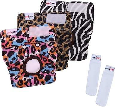 Reusable Female Dog Diapers Period Panties Washable Puppy Pee Pads with Adjustable Strap for Small Dogs in Heat and Incontinence