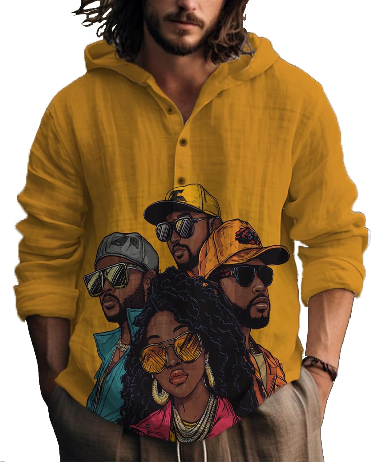 Hoodies For Men Graphic Long Sleeve Half Button Casual Big And Tall Lightweight Quick Dry Gym Hooded Sweatshirts