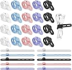 30Pcs Silicone Cable Straps Wire Organizer Adjustable 5Inch Reusable Cable Ties Cord Organizer for Charging Cords Earphone Computer Wire for Home, Office, Kitchen, School (30, Colorful)