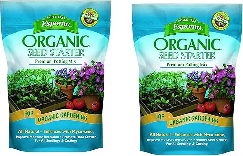 Espoma Organic Seed Starter - Mezcla de tierra para macetas de primera calidad, mezcla de semillas naturales y orgánicas con micorrizas. para