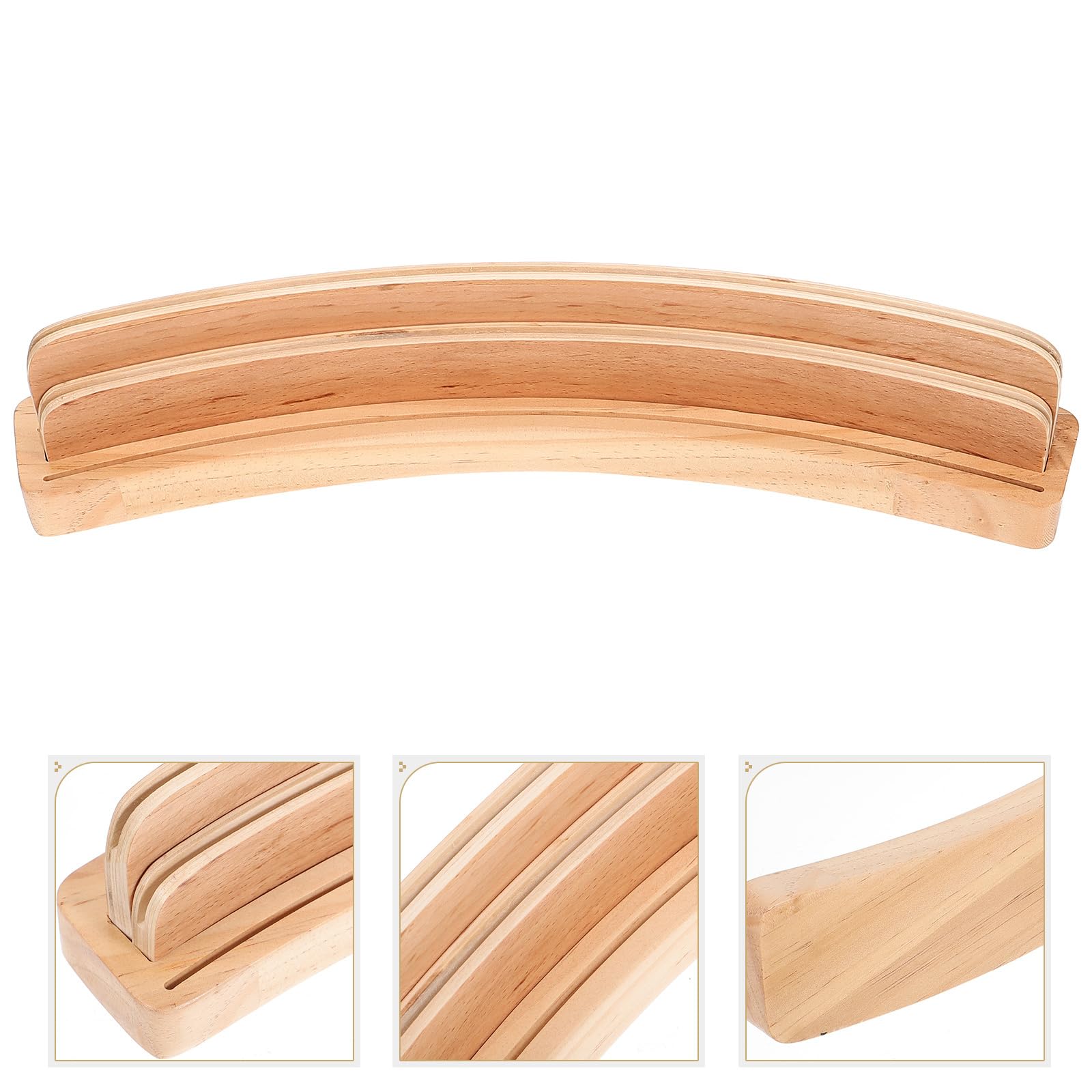Yardwe Supporto per carte da gioco curvo in legno, per carte da poker, a mani libere, riutilizzabile, 35 5 cm