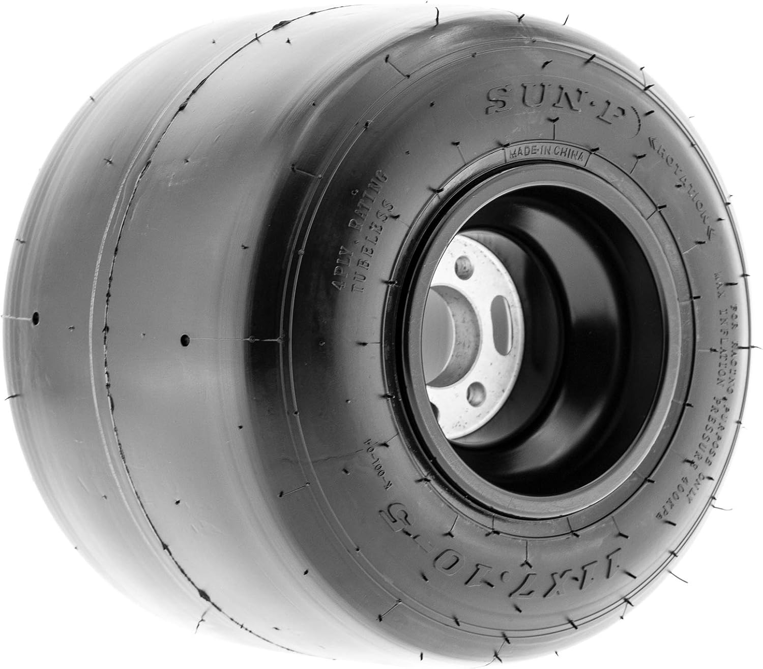 SunF Go-Kart & Kart-Racer Slick Tire 11x7.10-5, 4-Ply, Smooth Tread, Tubeless, Rim(s) NOT included