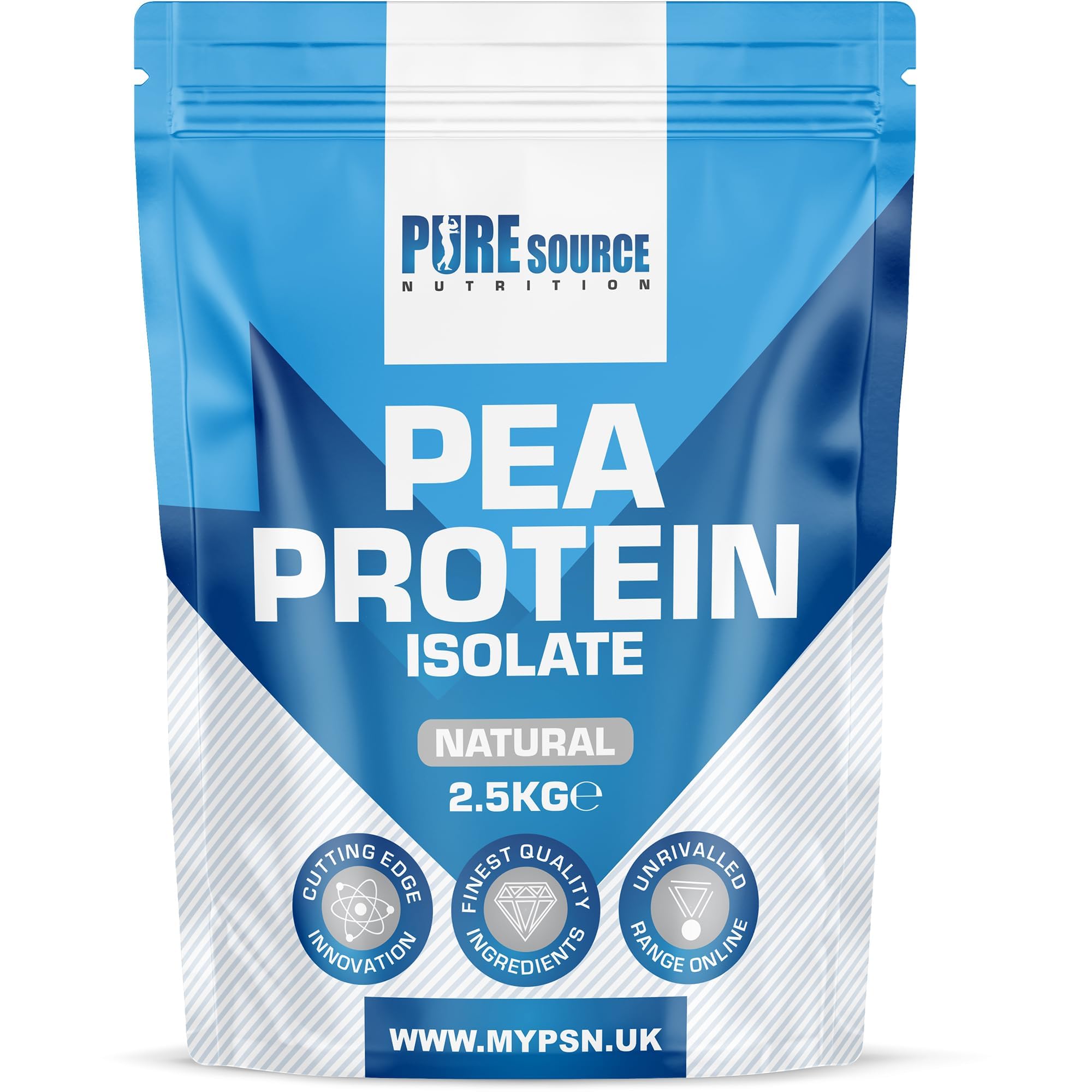 100% Vegan Pea Protein Isolate 2500g 2.5kg Natural Unflavoured Vegetarian Protein Powder Shake for Superfood Supergreens Dairy Free Shakes by PSN