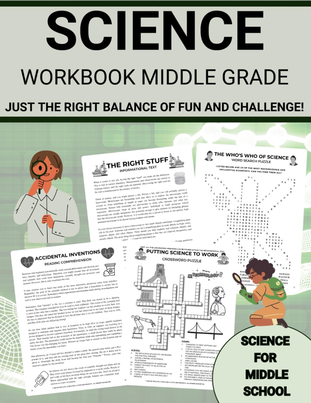 Science Workbook Middle Grade: Middle School Science Workbook (Middle School Science Workbooks)