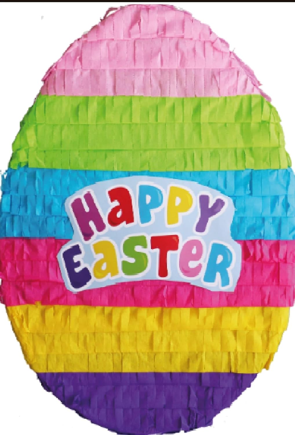 Happy Easter Egg Pinata, Egg Shaped Easter Party Piñata, Easter Party Supplies & Decorations, Fillable Candy Holder for Easter Egg Hunt Party Game