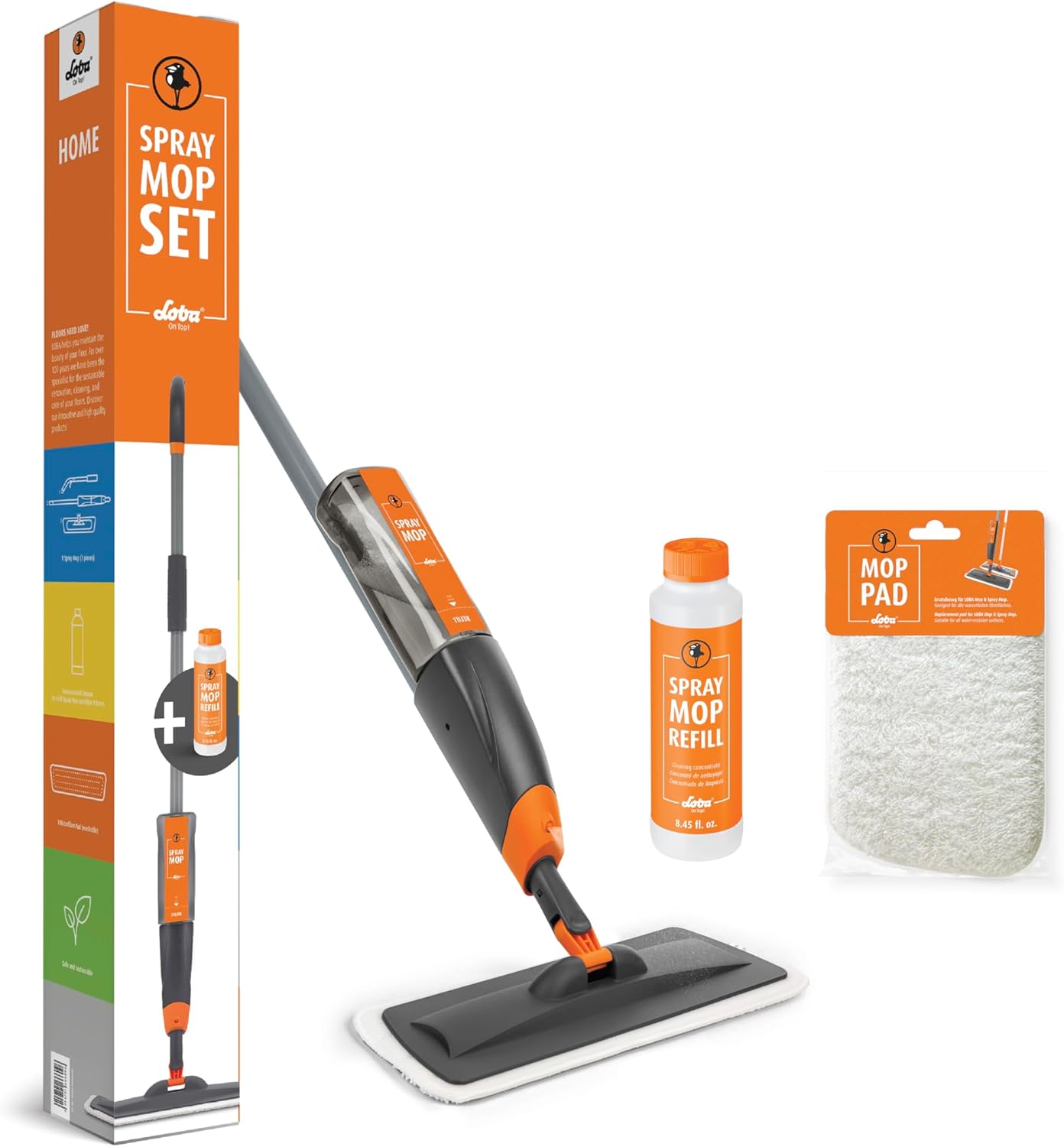 LOBA Spray Mop Set | Starter Kit | Great for All Hard-Surface Floor Covering
