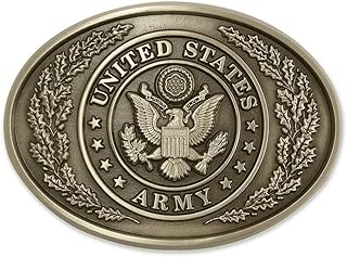 Indiana Metal Craft US ARMY Traditional Design Solid Brass Belt Buckle MADE IN USA