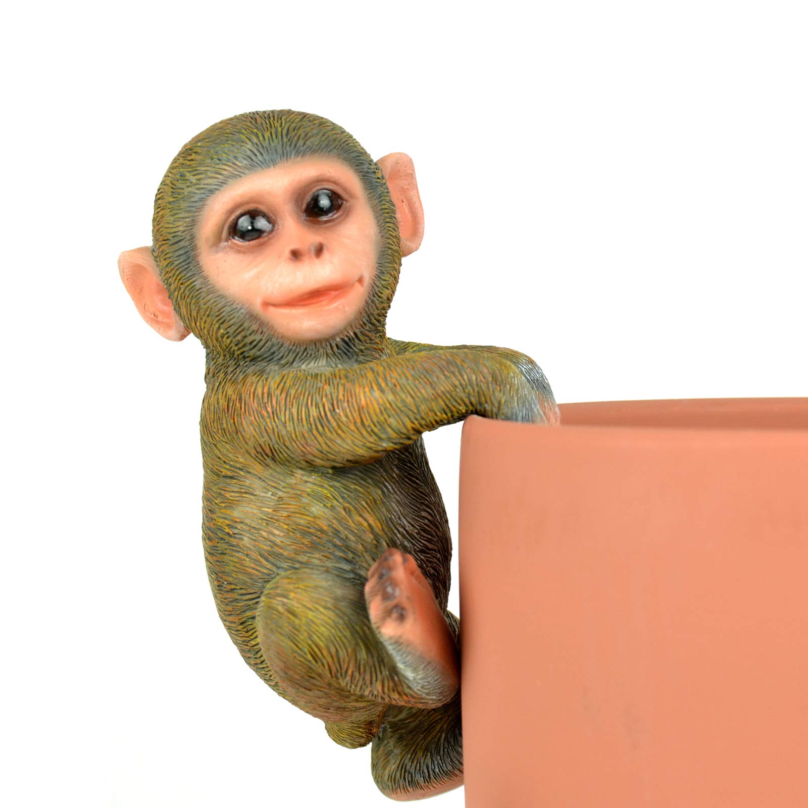 Midwest Design Imports Touch of Nature Monkey Pot Hanger, 6.75” x 3.25-inches, 1pc, Multicolor