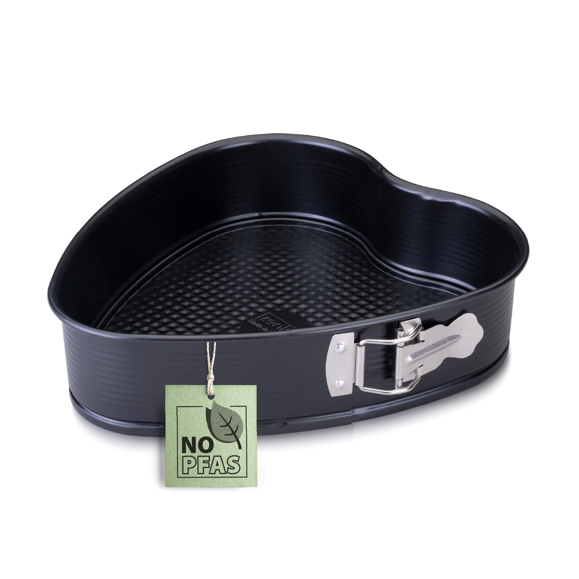 Zenker Perfect Black tortownica w kształcie serca, 27 x 25 x 7 cm, wysokiej jakości forma do pieczenia w kształcie serca na Walentynki i Dzień Matki, powłoka zapobiegająca przywieraniu + 230 °C, Made