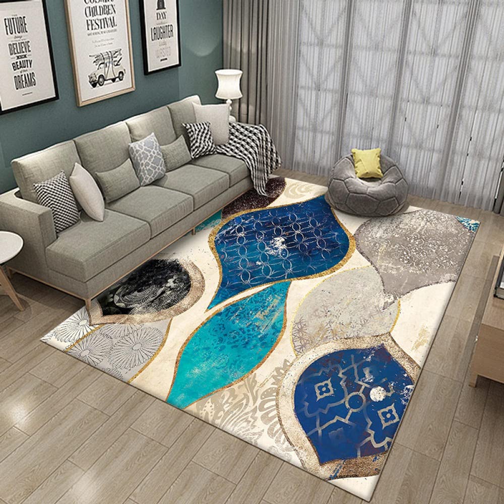QXXKJDS Living Room Carpet Postmodern Light Luxury Carpet National Style Furniture Exhibition Hall Carpet Washable Can Be Customized Rug home (Color : GT001, Size : 40x60cm)