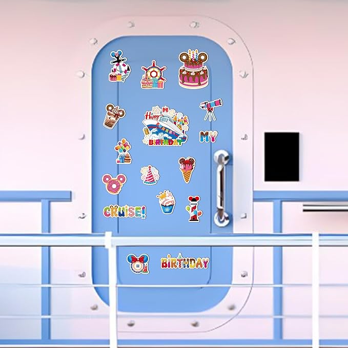 Imanes decorativos para puerta cumpleaños crucero 16 pcs miniatura 2