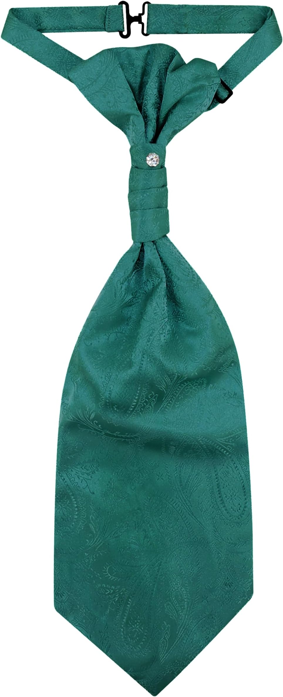 PreTied ASCOT Solid PAISLEY Color Cravat Men's Neck Tie 21 Colors