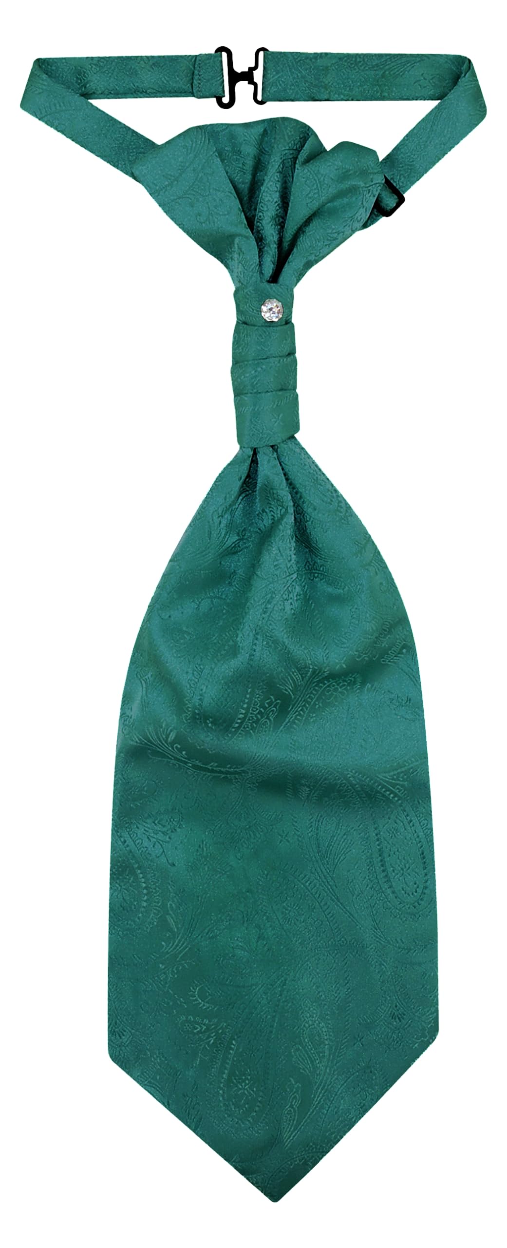 PreTied ASCOT Solid PAISLEY Color Cravat Men's Neck Tie 21 Colors