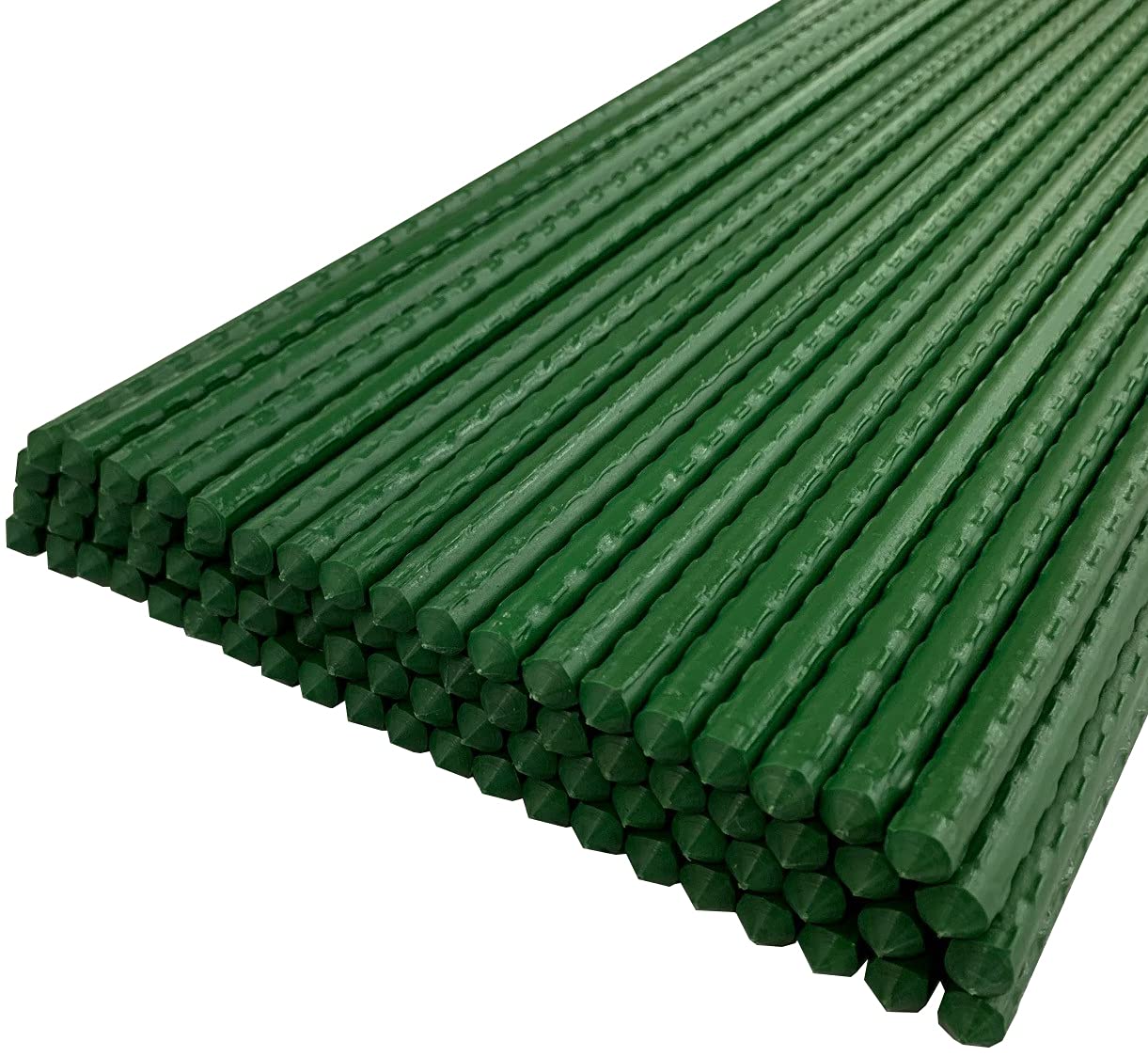 Selections Garden Plant Support Sticks Stakes Plastic Coated Metal 120cm high - Pack of 80