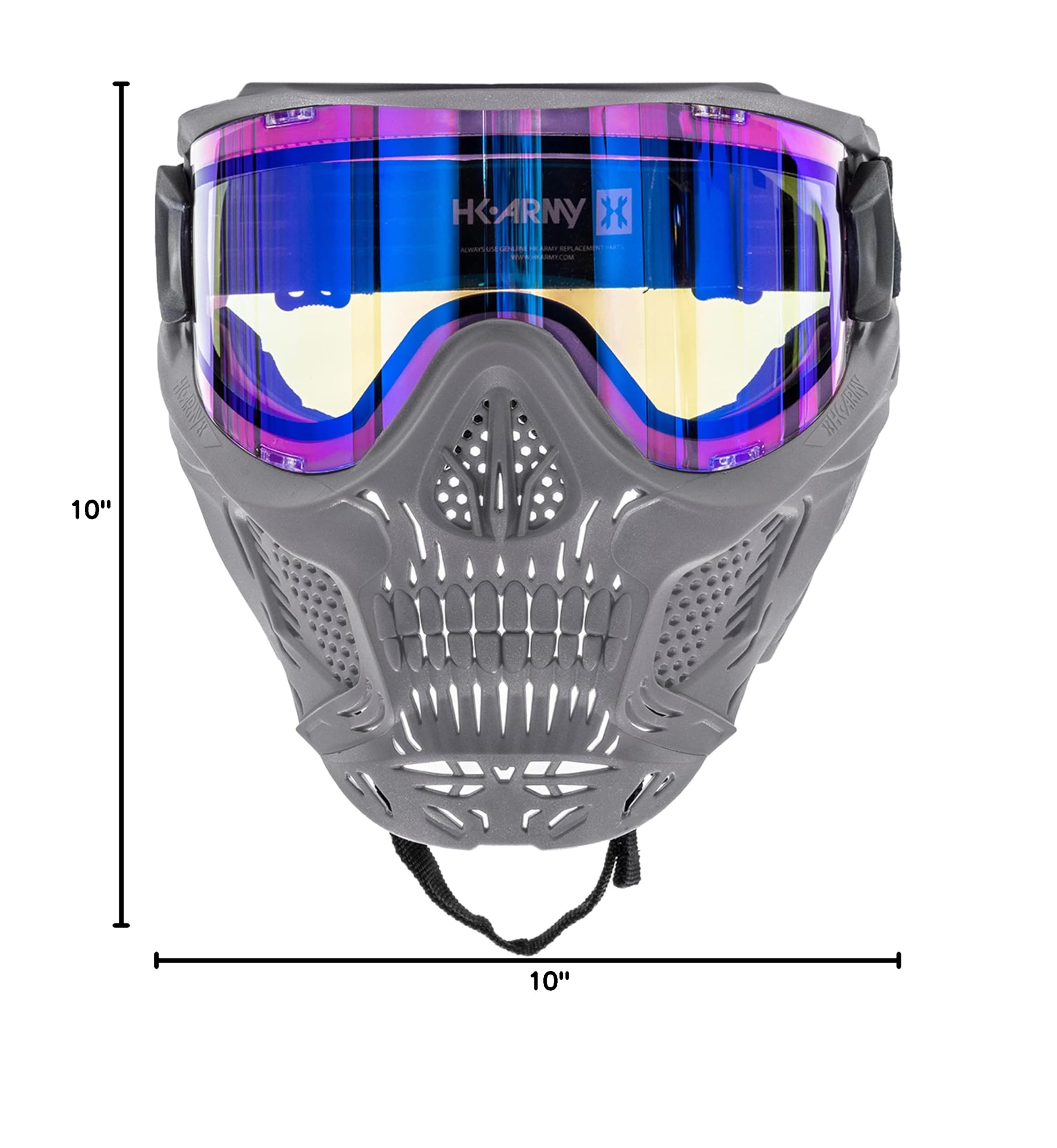 HK Army HSTL - Gafas de paintball con diseño de calavera (gris, hielo)