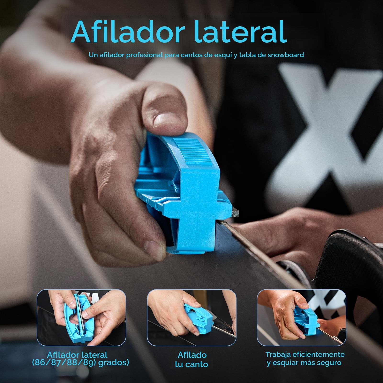 XCMAN Kit Completo de afinado y Encerado de esquís y Snowboard con Plancha de Encerado, Cera Universal, afinador de Cantos, Cepillo, rascador de Cera, Ptex