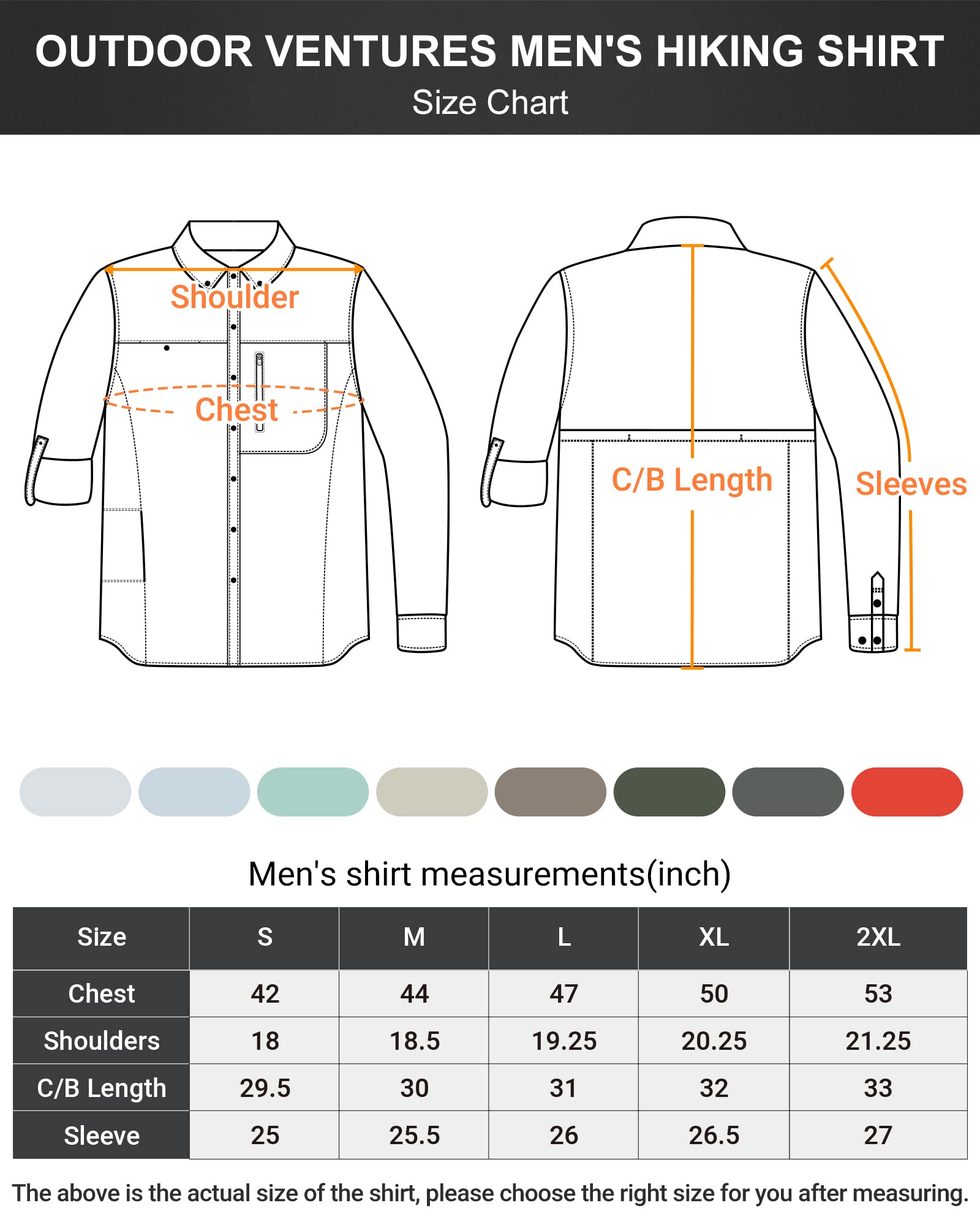 Outdoor Ventures Informal Camisa Abotonada para Hombre