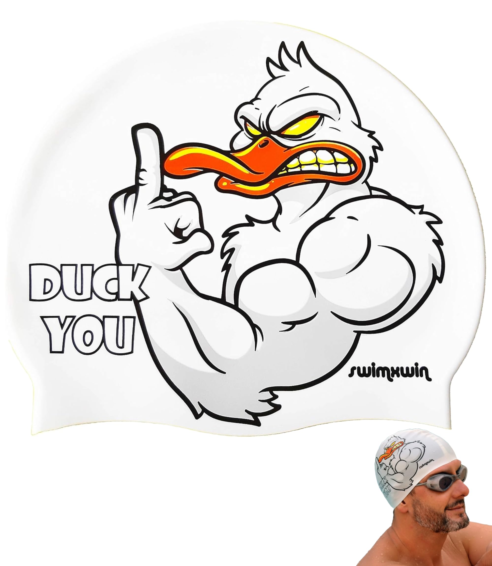 Cuffia Da Nuoto The Shark In Silicone – Design Unico, Comfort E Aderenza Per Piscina E Allenamento