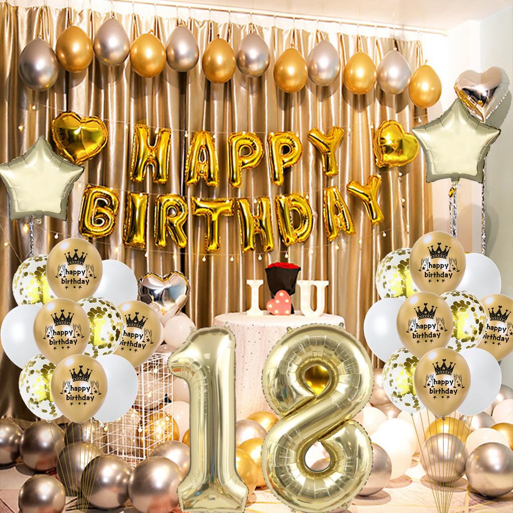 Decorazioni per il 40° compleanno da donna, oro champagne